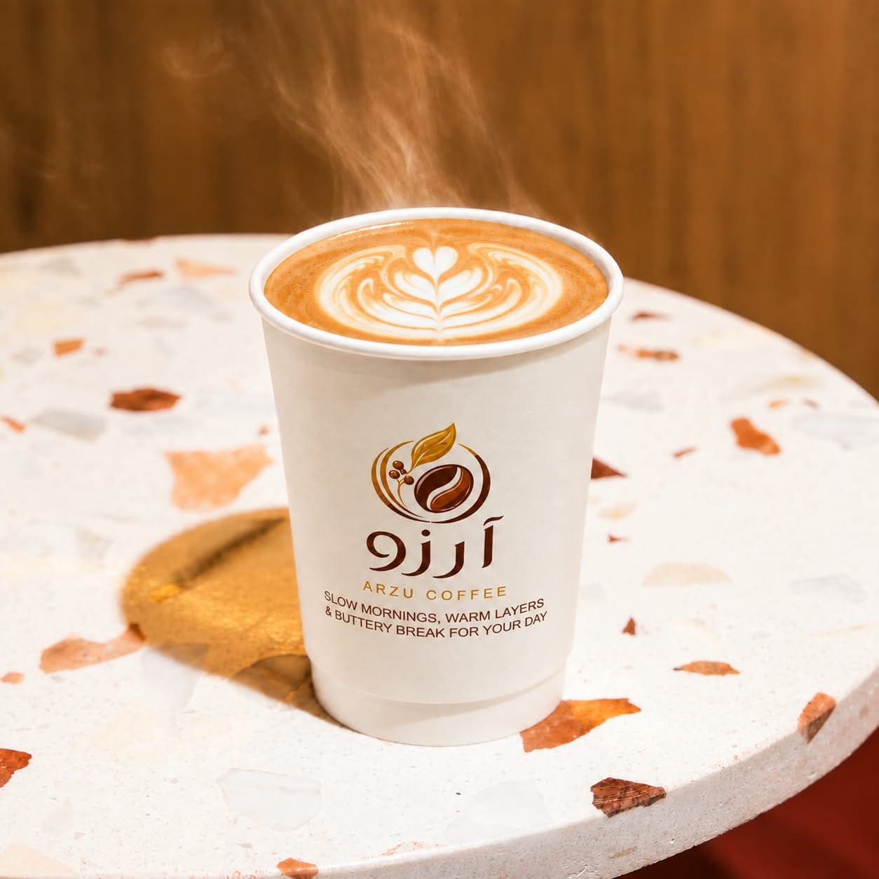 Flat White at ARZU Coffee